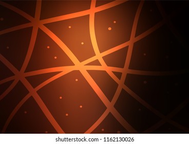 Dark Orange vector abstract doodle template. A vague abstract illustration with doodles in Indian style. The textured pattern can be used for website.