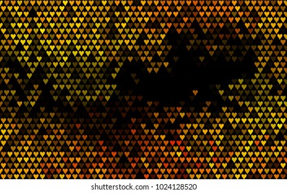 Dark Orange vector abstract lovely pattern with Hearts on white background. Happy Valentine's Day Greeting Card with small hearts. Stock template for your romantic ad, leaflet, banner.