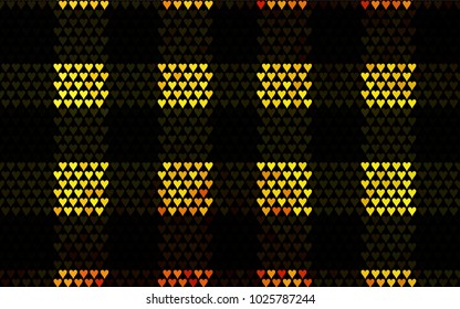 Dark Orange vector abstract lovely pattern with Hearts on white background. Happy Valentine's Day Greeting Card with small hearts. Stock template for your romantic ad, leaflet, banner.