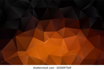 Dark Orange vector abstract mosaic pattern. Shining colored illustration in a brand-new style. A completely new template for your business design.