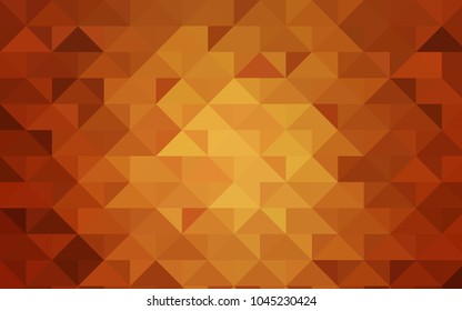 Dark Orange vector abstract mosaic pattern. Creative geometric illustration in Origami style with gradient. Triangular pattern for your business design.