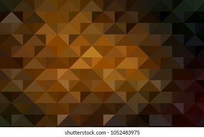 Dark Orange vector abstract mosaic background. A sample with polygonal shapes. The polygonal design can be used for your web site.