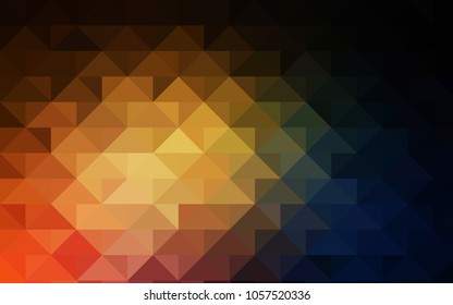 Dark Orange vector abstract mosaic pattern. Brand-new colored illustration in blurry style with gradient. The template can be used as a background for cell phones.