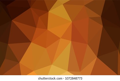 Dark Orange vector abstract mosaic pattern. Creative illustration in halftone style with gradient. A completely new design for your business.