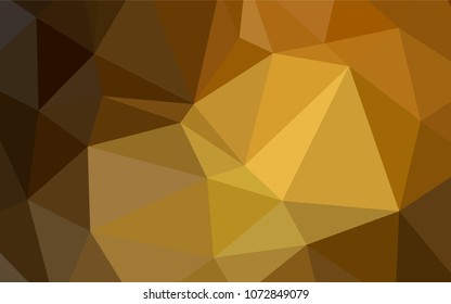 Dark Orange vector abstract mosaic backdrop. A sample with polygonal shapes. The template for cell phone's backgrounds.