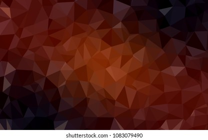 Dark Orange vector abstract mosaic pattern. Colorful illustration in abstract style with triangles. Completely new template for your banner.