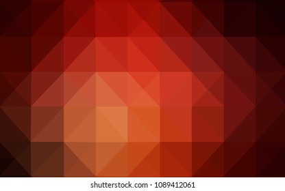 Dark Orange vector abstract mosaic background. Creative geometric illustration in Origami style with gradient. Brand new style for your business design.
