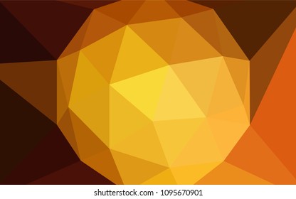 Dark Orange vector abstract mosaic pattern. Elegant bright polygonal illustration with gradient. Pattern for a brand book's backdrop.