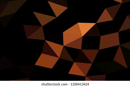 Dark Orange vector abstract mosaic abstract mosaic. A completely new color illustration in a vague style. The template can be used as a background for cell phones.