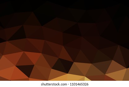 Dark Orange vector abstract mosaic abstract mosaic. Shining illustration, which consist of triangles. A completely new design for your business.