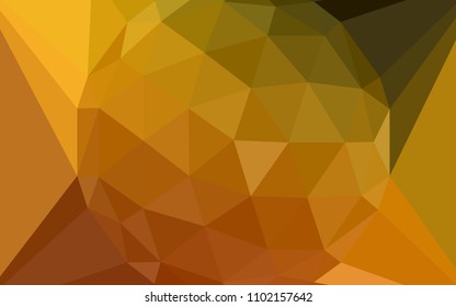 Dark Orange vector abstract mosaic pattern with a diamond. Modern abstract illustration with triangles. Best triangular design for your business.