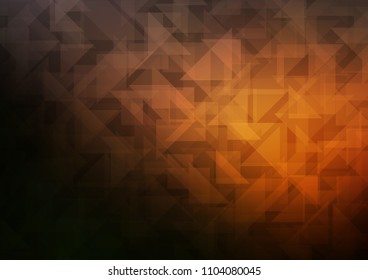 Dark Orange vector abstract mosaic pattern. Shining colored illustration in a Brand new style. The textured pattern can be used for background.