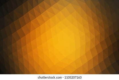 Dark Orange vector abstract mosaic background. Modern geometrical abstract illustration with gradient. The polygonal design can be used for your web site.