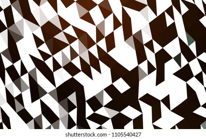 Dark Orange vector abstract mosaic background. Glitter abstract illustration with an elegant design. The best triangular design for your business.