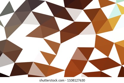 Dark Orange vector abstract mosaic abstract mosaic. Glitter abstract illustration with an elegant design. A new texture for your design.