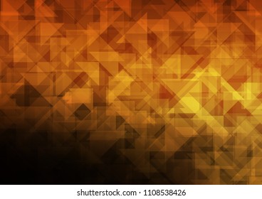 Dark Orange vector abstract mosaic abstract mosaic. Triangular geometric sample with gradient.  The completely new template can be used for your brand book.
