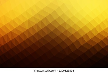 Dark Orange vector abstract mosaic pattern. A sample with polygonal shapes. The completely new template can be used for your brand book.
