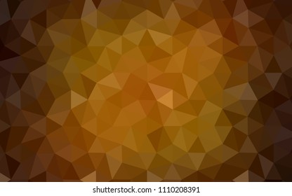 Dark Orange vector abstract mosaic pattern. A completely new color illustration in a polygonal style. New template for your brand book.