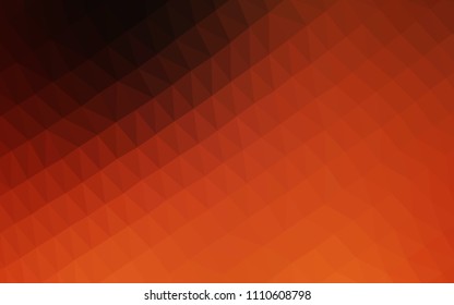 Dark Orange vector abstract mosaic pattern. A completely new color illustration in a vague style. Brand new design for your business.