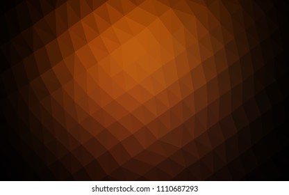 Dark Orange vector abstract mosaic pattern. Geometric illustration in Origami style with gradient.  A completely new design for your business.