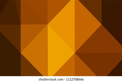 Dark Orange vector abstract mosaic background. Shining colored illustration in a new style. That pattern can be used as a part of a brand book.
