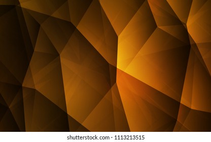 Dark Orange vector abstract mosaic pattern. Colorful illustration in polygonal style with gradient. A new texture for your web site.