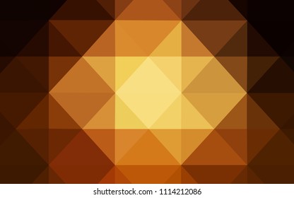 Dark Orange vector abstract mosaic pattern. A completely new color illustration in a polygonal style. A completely new template for your banner.