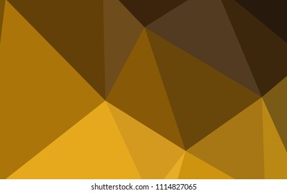 Dark Orange vector abstract mosaic background. Colorful abstract illustration with triangles. Template for cell phone's backgrounds.