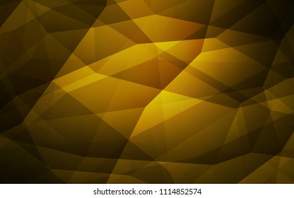 Dark Orange vector abstract mosaic background. Colorful illustration in abstract style with triangles. Textured pattern for your backgrounds.