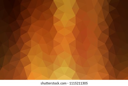 Dark Orange vector abstract mosaic backdrop. Elegant bright polygonal illustration with gradient. Textured pattern for your backgrounds.