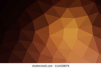 Dark Orange vector abstract mosaic abstract mosaic. Shining colored illustration in a Brand new style. A new texture for your design.