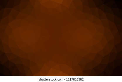 Dark Orange vector abstract mosaic pattern. Creative geometric illustration in Origami style with gradient. Textured pattern for your backgrounds.