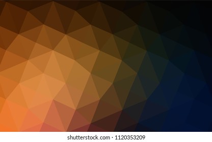 Dark Orange vector abstract mosaic pattern. A completely new color illustration in a  polygonal style. That pattern can be used as a part of a brand book.