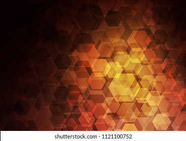 Dark Orange vector abstract mosaic background. Creative illustration in halftone style with gradient. Brand new style for your business design.