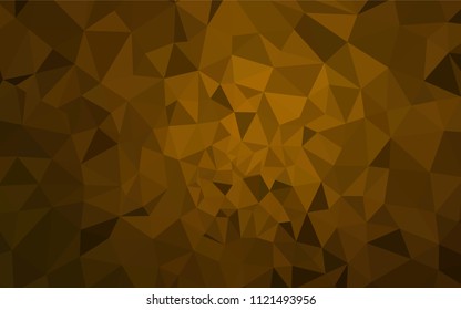 Dark Orange vector abstract mosaic background. Polygonal abstract illustration with gradient. Brand new style for your business design.