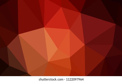 Dark Orange vector abstract mosaic background. Elegant bright polygonal illustration with gradient. New template for your brand book.