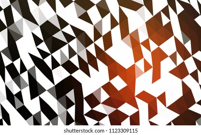 Dark Orange vector abstract mosaic template. Creative illustration in halftone style with gradient. The best triangular design for your business.