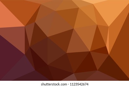 Dark Orange vector abstract mosaic pattern. Polygonal abstract illustration with gradient. Completely new template for your banner.