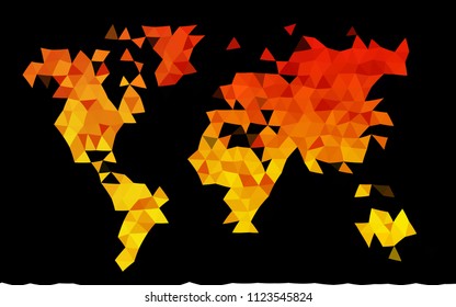Dark Orange vector abstract mosaic template. Brand new colored illustration in blurry style with gradient. The textured pattern can be used for background.