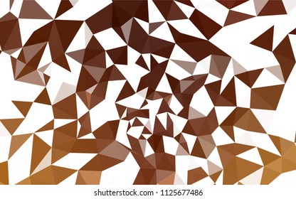 Dark Orange vector abstract mosaic background. Modern abstract illustration with triangles. Brand new style for your business design.