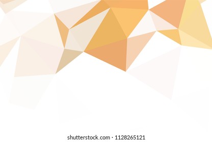 Dark Orange vector abstract mosaic background. Geometric illustration in Origami style with gradient.  Template for cell phone's backgrounds.