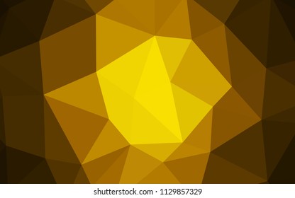 Dark Orange vector abstract mosaic backdrop. Colorful illustration in polygonal style with gradient. New template for your brand book.