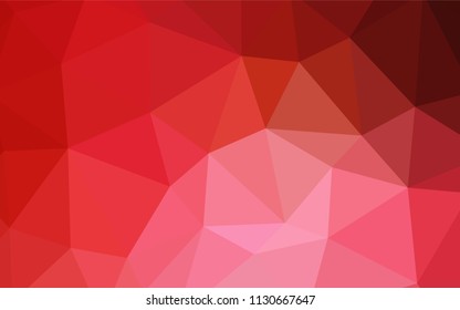 Dark Orange vector abstract mosaic backdrop. Shining colorful illustration with triangles. Completely new template for your banner.