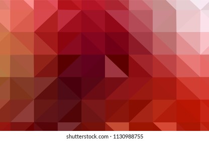 Dark Orange vector abstract mosaic backdrop. Triangular geometric sample with gradient.  A completely new design for your leaflet.