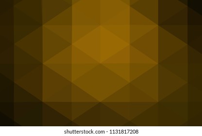 Dark Orange vector abstract mosaic background. Modern geometrical abstract illustration with gradient. A completely new template for your business design.