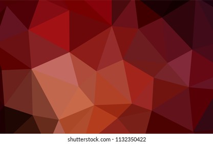 Dark Orange vector abstract mosaic backdrop. Colorful illustration in polygonal style with gradient. Textured pattern for your backgrounds.