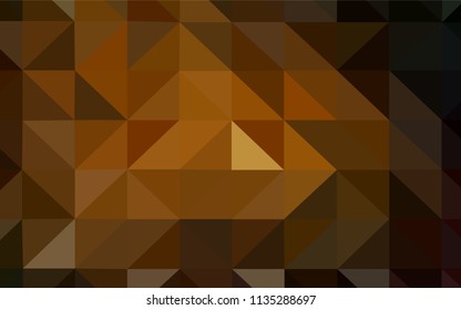 Dark Orange vector abstract mosaic backdrop. A completely new color illustration in a polygonal style. Polygonal design for your web site.