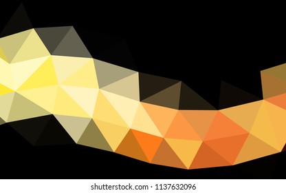 Dark Orange vector abstract mosaic abstract mosaic. Creative illustration in halftone style with gradient. A completely new design for your business.