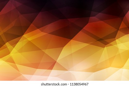 Dark Orange vector abstract mosaic backdrop. Colorful illustration in abstract style with triangles. Pattern for a brand book's backdrop.