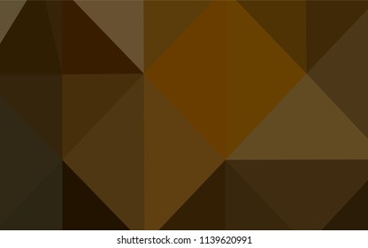 Dark Orange vector abstract mosaic background. A sample with polygonal shapes. That new template can be used for your brand book.